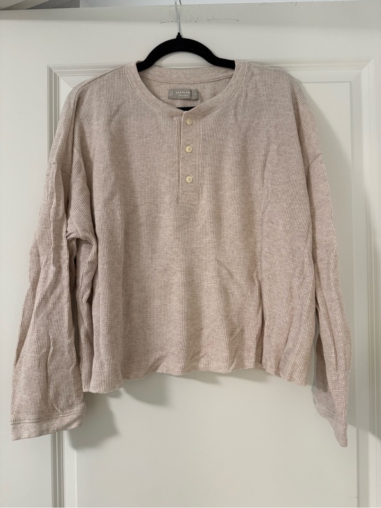 Everlane Tops - Everlane The 100% Organic Cotton Waffle
Henley Shirt Women's Size XL